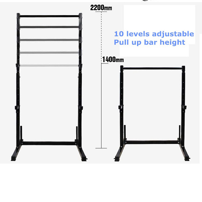 Squat rack bodybuilding stazione trazioni multifunzione 220 cm-8