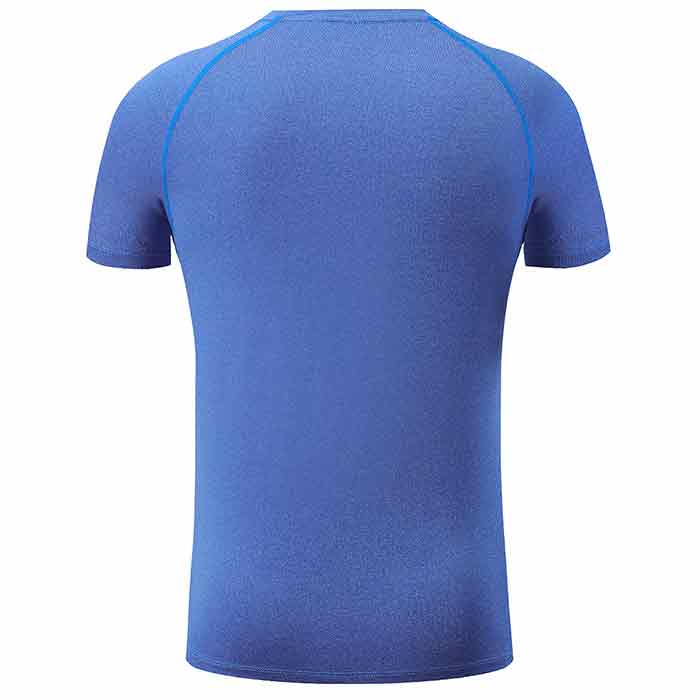 T-shirt uomo fitness blu-2